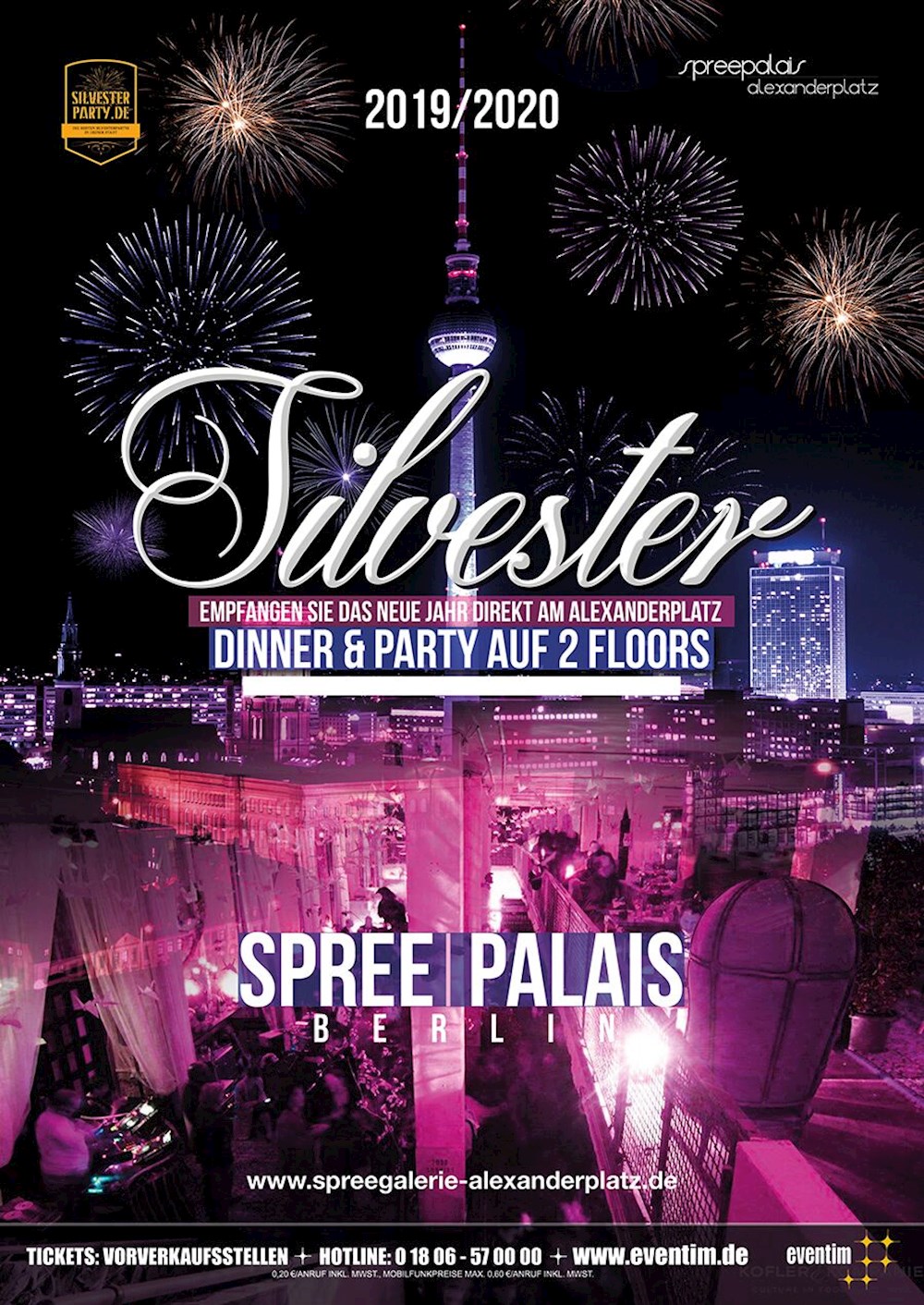 Spreepalais Alexanderplatz Berlin Silvester Deluxe auf 4 Floors im Spreepalais am Alexanderplatz in Berlin