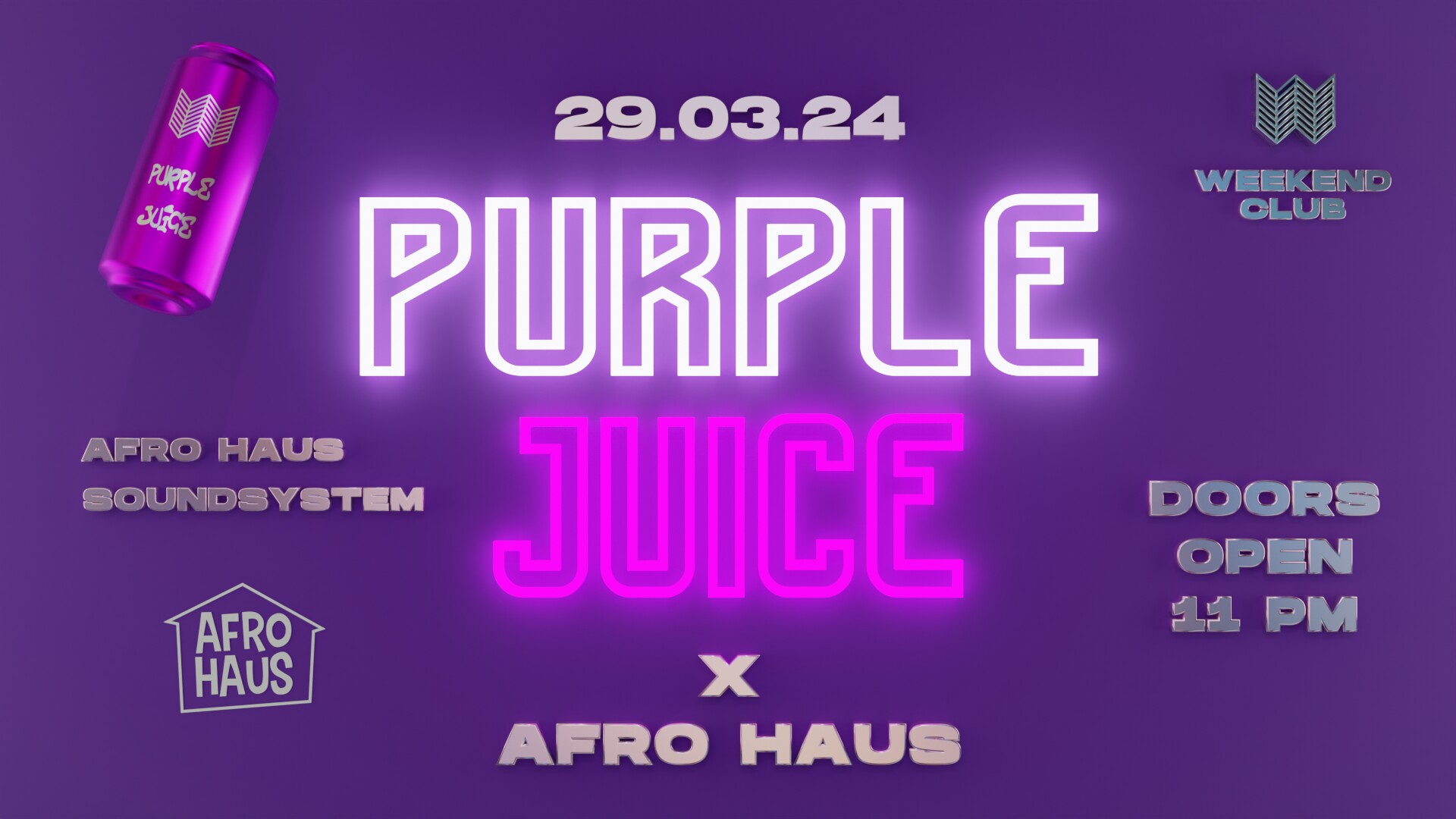 Club Weekend 29.03.2024 Purple Juice x Afrohaus