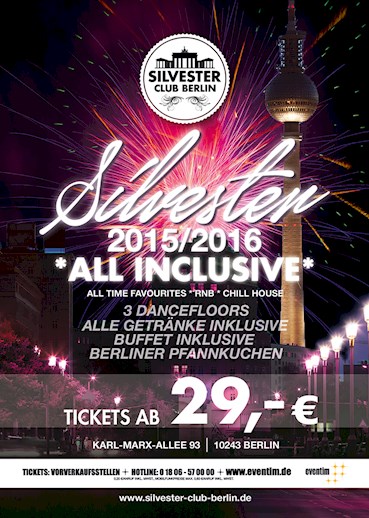 Silvester Club Berlin Eventflyer #1 vom 31.12.2015