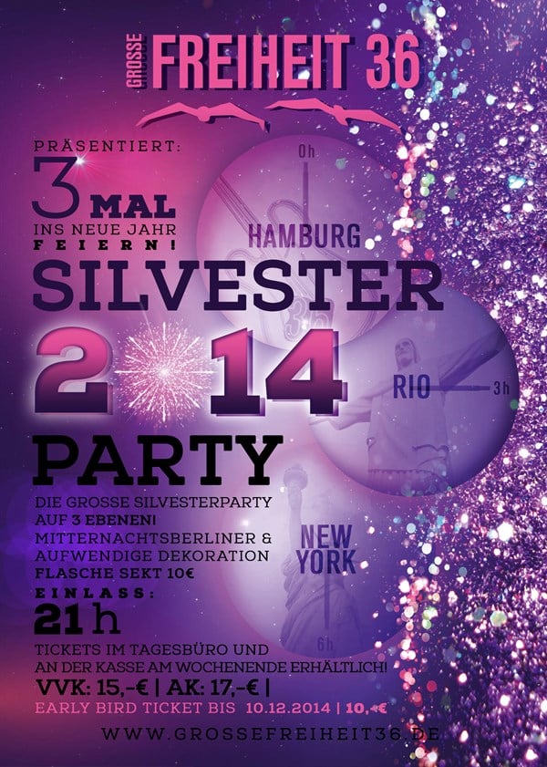 Große Freiheit 36 Hamburg Silvester Party 2014