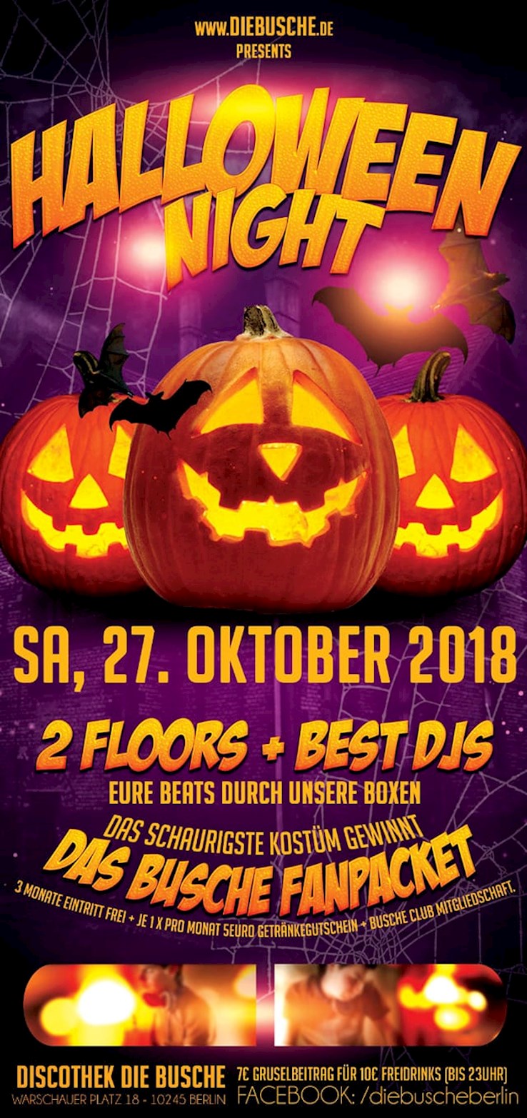 Busche Club Berlin Eventflyer #1 vom 27.10.2018