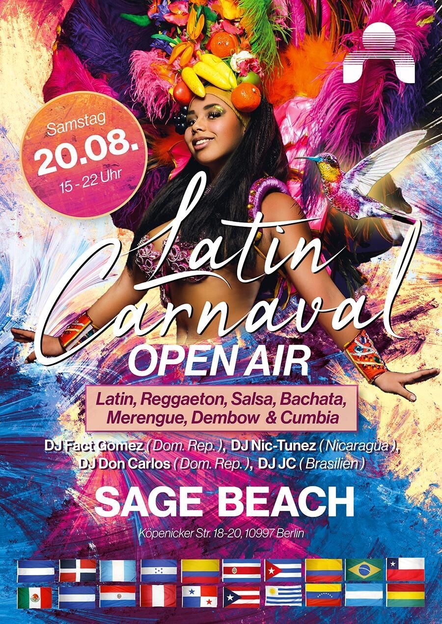 Sage Beach 20.08.2022 Latin Carnaval - Summer Edition
