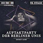Club Weekend Berlin Auftaktparty der Berliner Unis