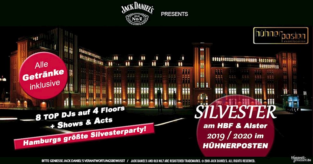 Hühnerposten Hamburg Hamburgs größte "all inclusive" Silvesterparty auf 4 Floors