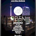 Club Weekend Berlin Oben: w/ ARADO, Sauchelli, Momo Léon and Spinoza