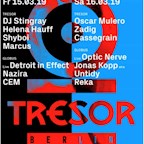 Tresor Berlin Tresor. 28 Years: Oscar Mulero, Zadig, Optic Nerve Live