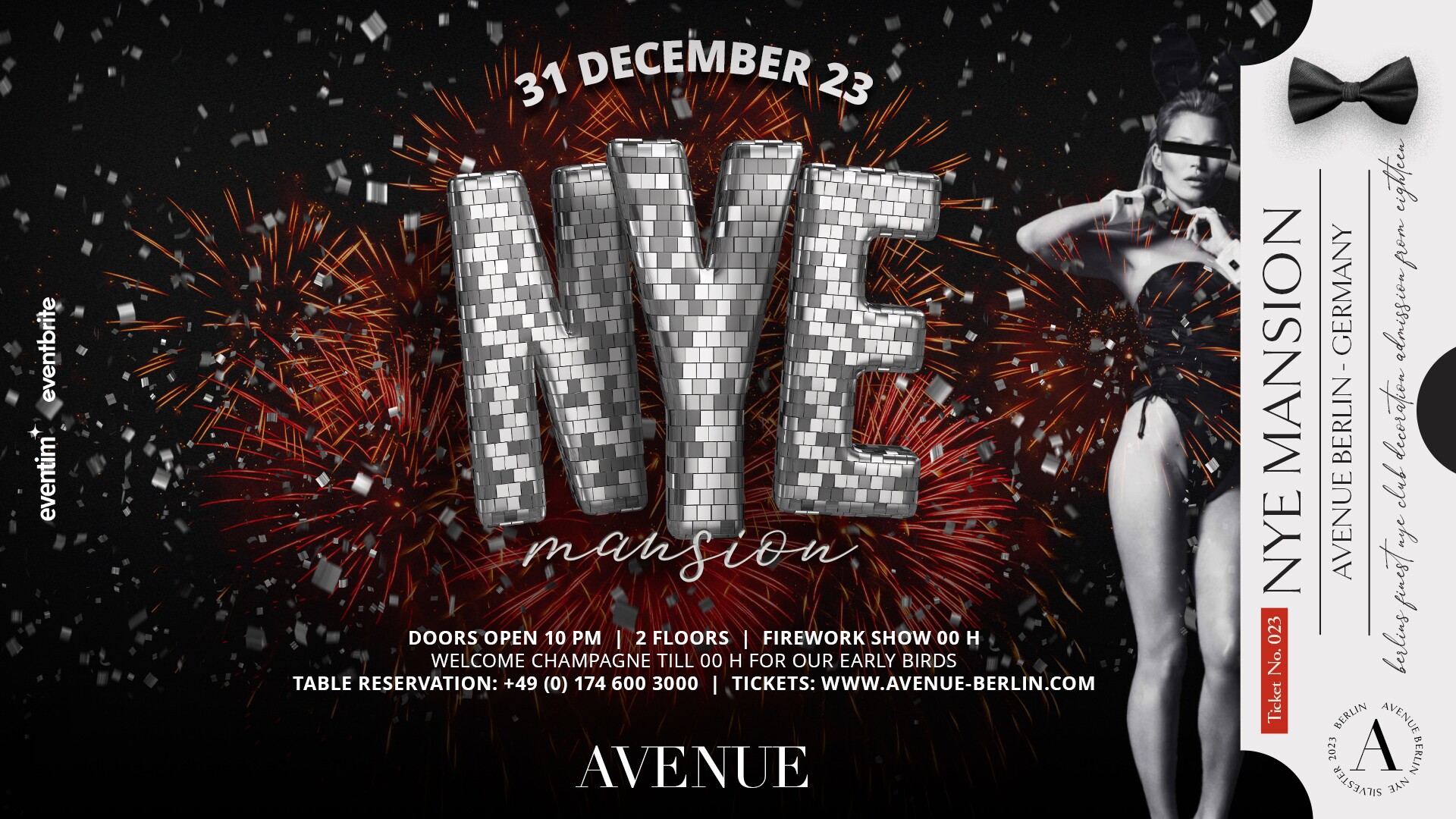 Avenue Berlin New Years Eve - Mansion Party 2023/24