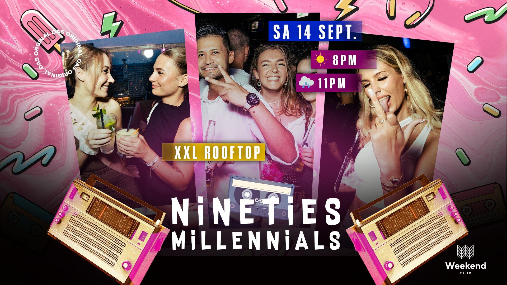 Club Weekend 14.09.2024 XXL 90s & 2000s Summer Club & Rooftop Closing