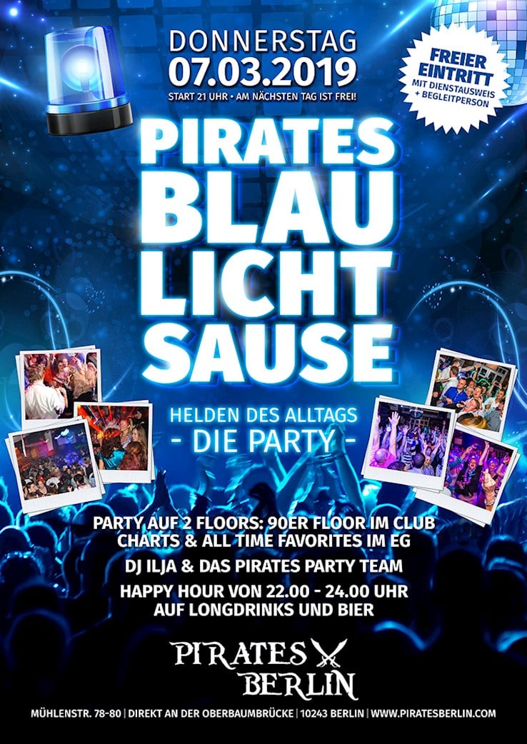 Pirates Berlin Eventflyer #1 vom 07.03.2019