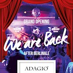 Adagio Berlin We are back! Berlinale Aftershow / Rihanna Record Release Party pres. by N8Schwärmer&Temptazn