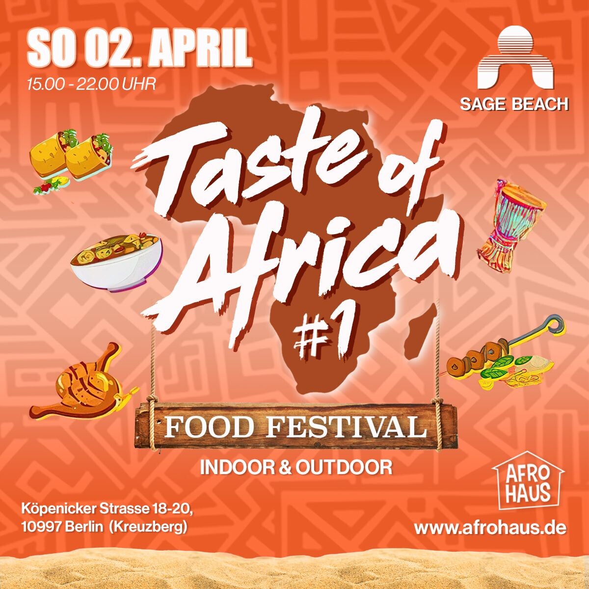 Sage Beach 02.04.2023 Taste of Africa- Food-Festival