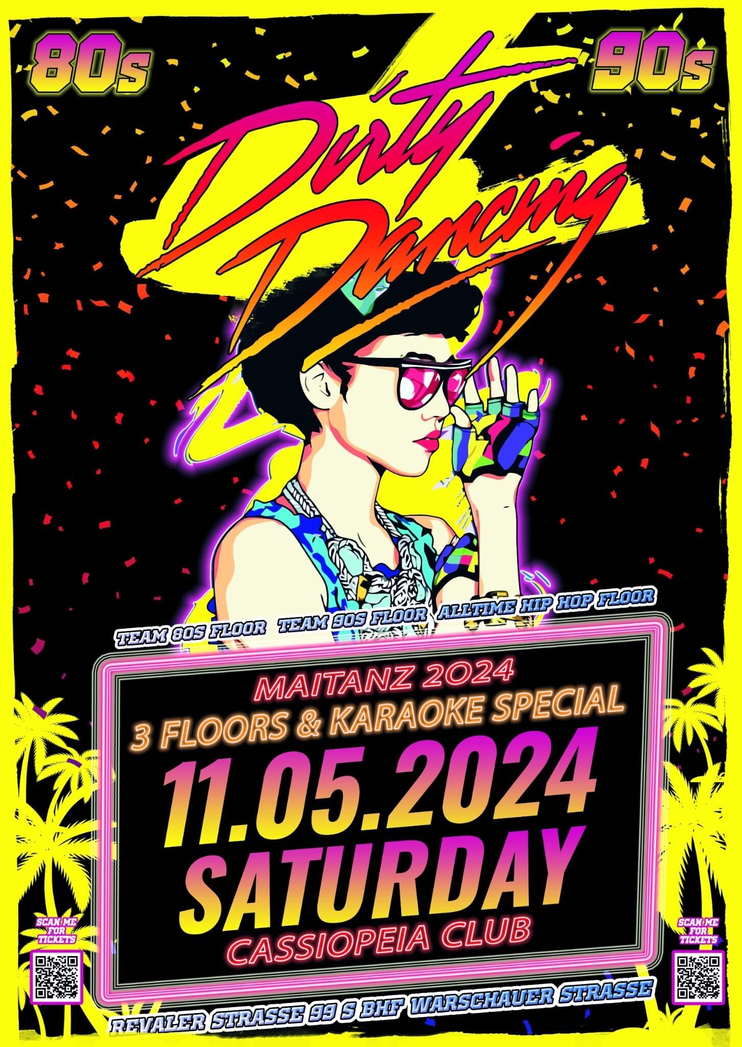 Cassiopeia 11.05.2024 Dirty Dancing Party - 80s & 90s Love - 3 Floors, Karaoke & Outdoor