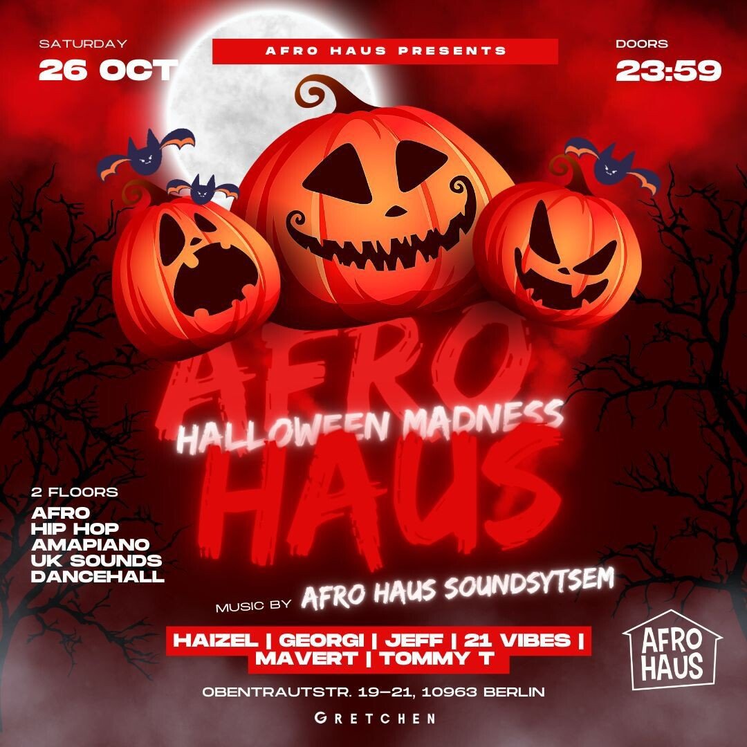 Gretchen Berlin Afro Haus presenta Halloween Madness