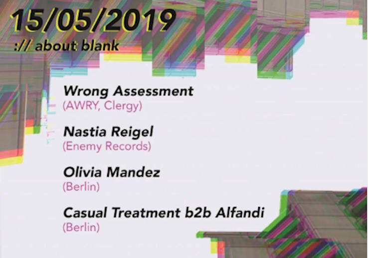 about blank Berlin Eventflyer #1 vom 15.05.2019