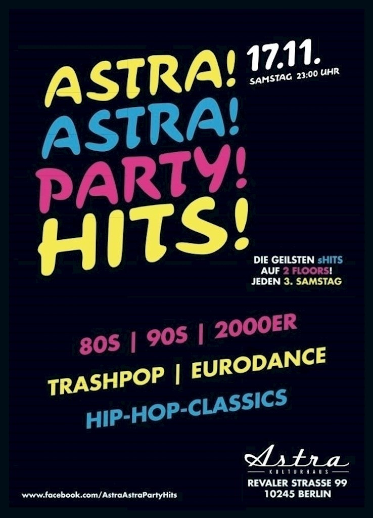 Astra Kulturhaus Berlin Eventflyer #1 vom 20.07.2019