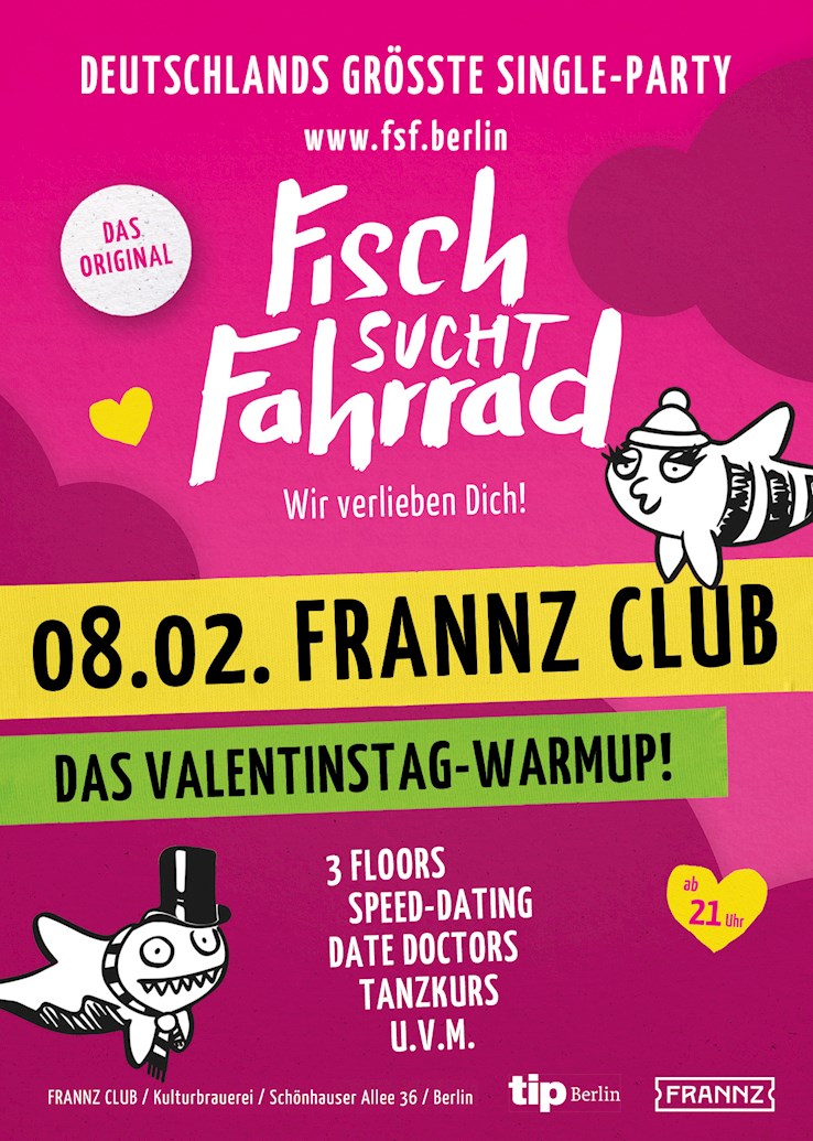 Frannz Berlin Eventflyer #1 vom 08.02.2019