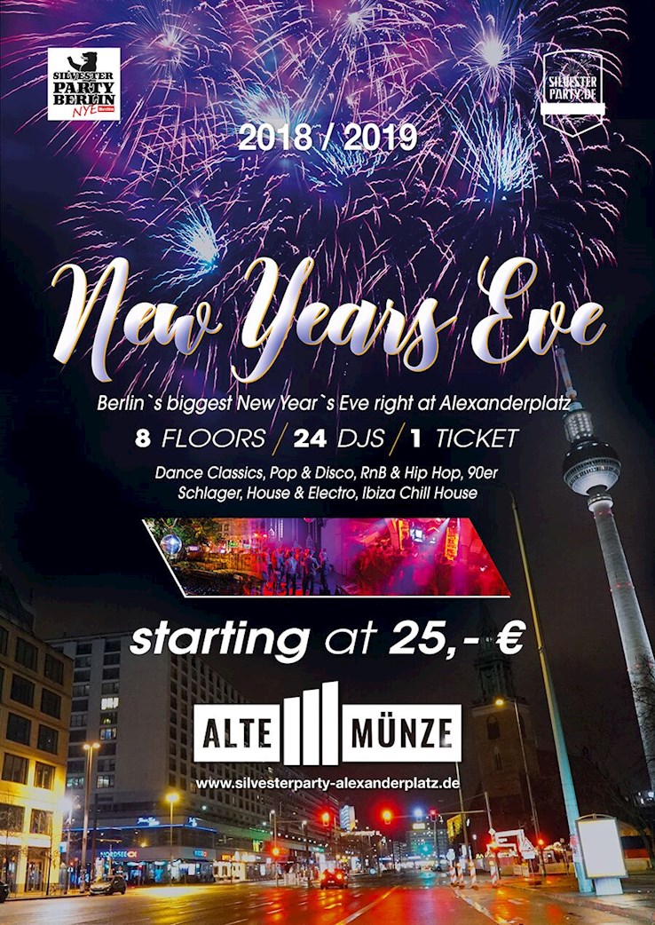 Alte Münze Berlin Eventflyer #2 vom 31.12.2018