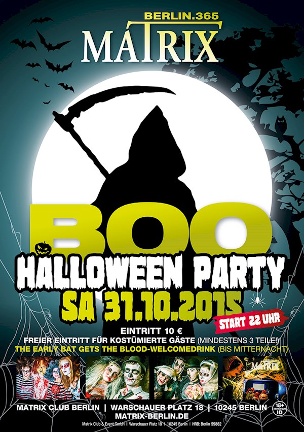 Matrix Berlin Boo Halloween Party Spooktacular