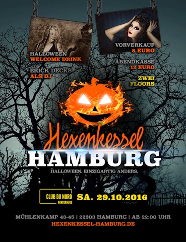 Club Du Nord Hamburg Eventflyer #1 vom 29.10.2016