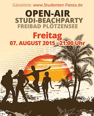 Freibad Plötzensee Berlin Eventflyer #1 vom 07.08.2015