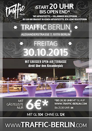 Traffic Berlin Eventflyer #2 vom 30.10.2015