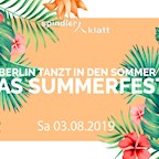 Spindler & Klatt Berlin Berlin Tanzt in den Sommer "Das Sommerfest" 2019