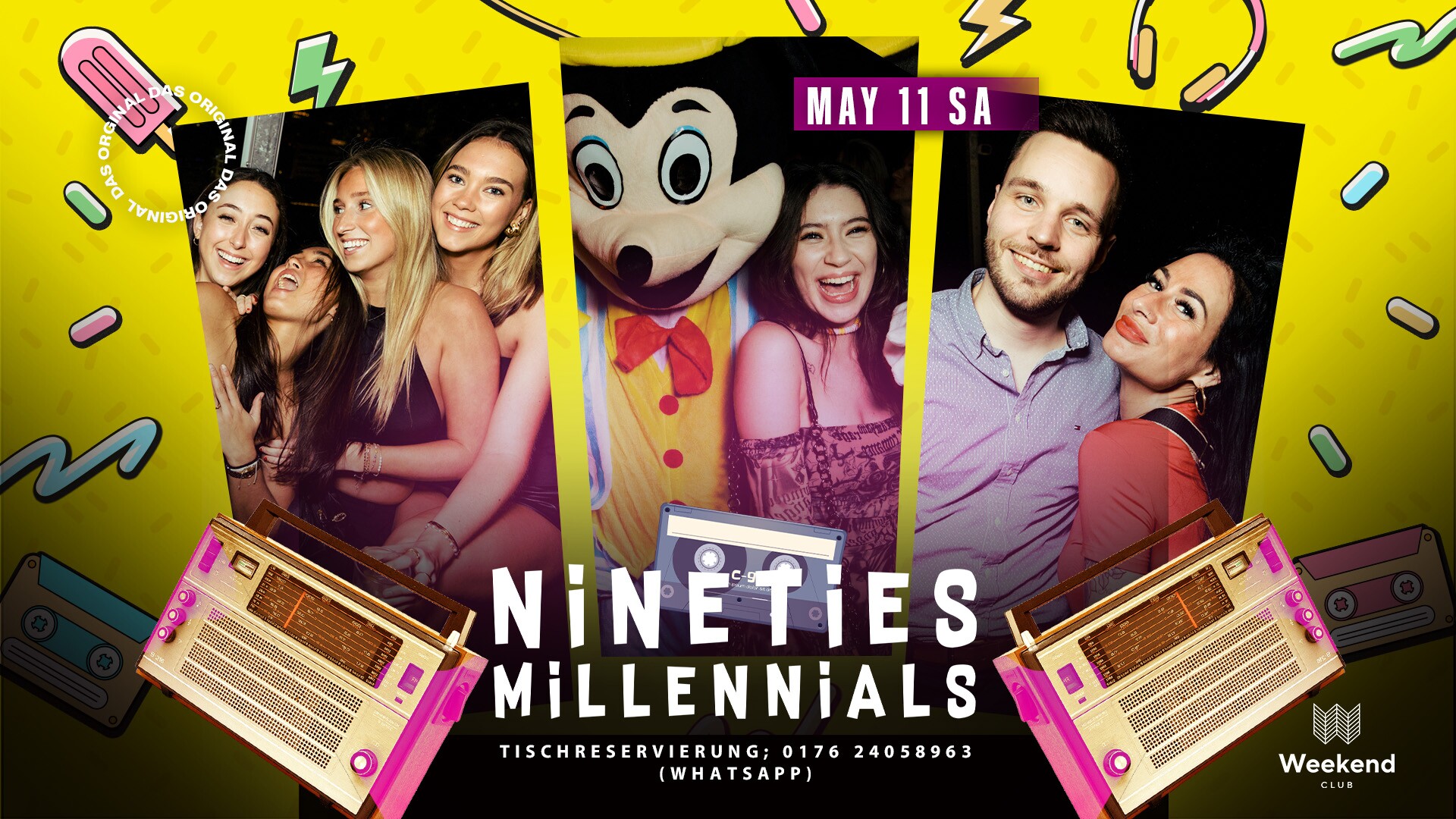 Club Weekend 11.05.2024 Niños de la generación Millennial y éxitos de los 90