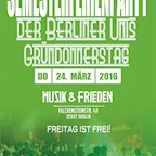 Musik & Frieden Berlin Die Semesterferienparty der Berliner Unis am Gründonnerstag (Freitag ist frei!)